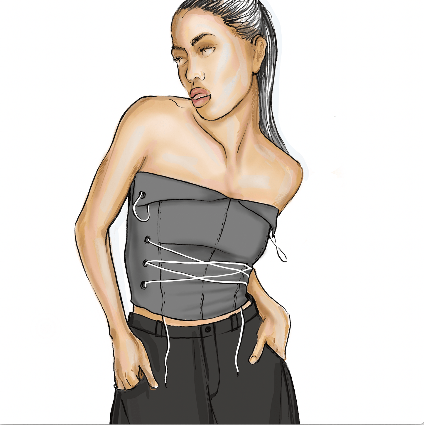 LACE UP TOP