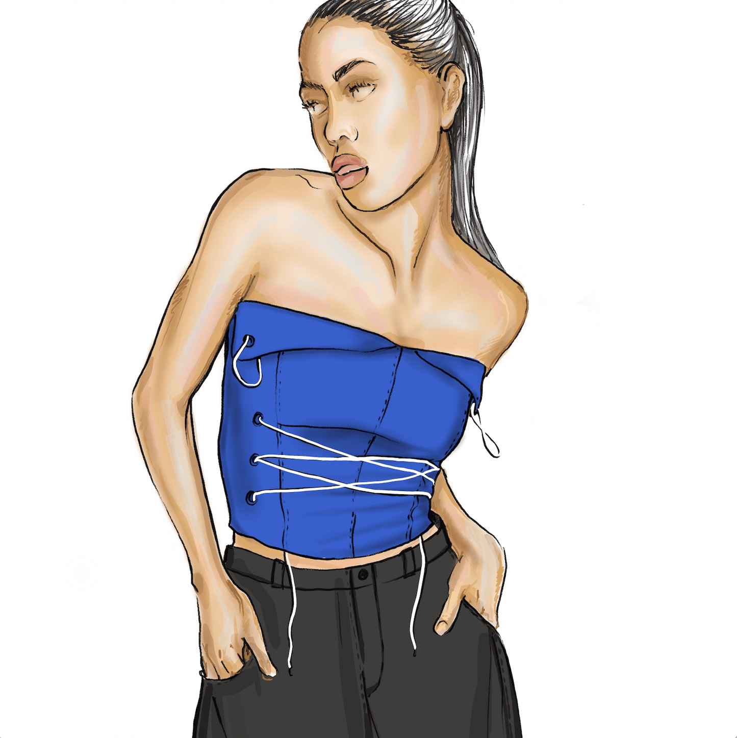 LACE UP TOP