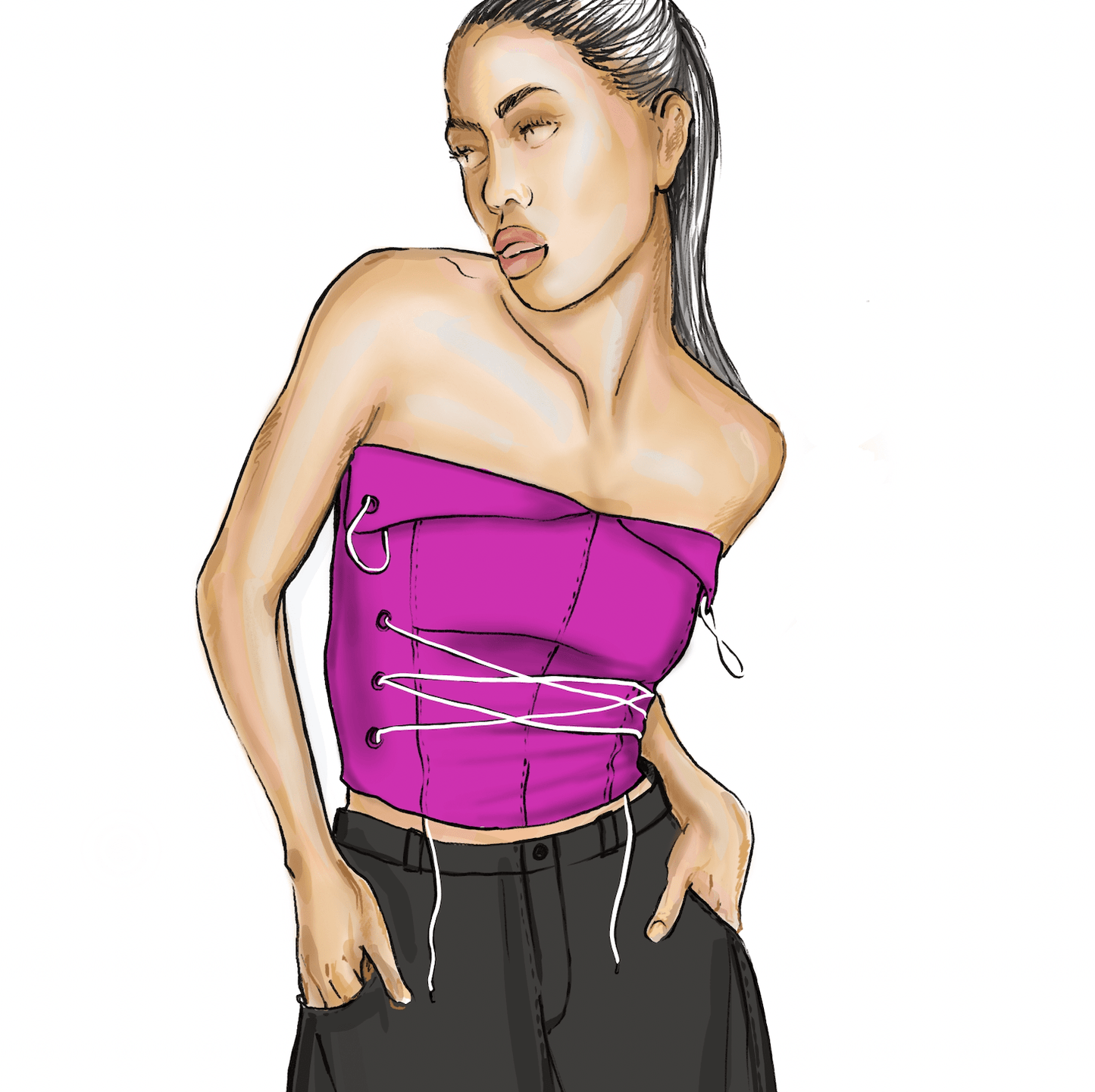 LACE UP TOP