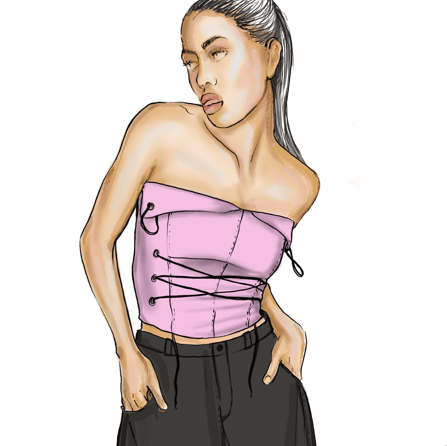 LACE UP TOP