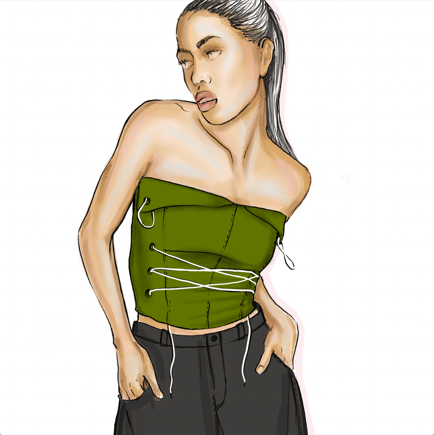 LACE UP TOP