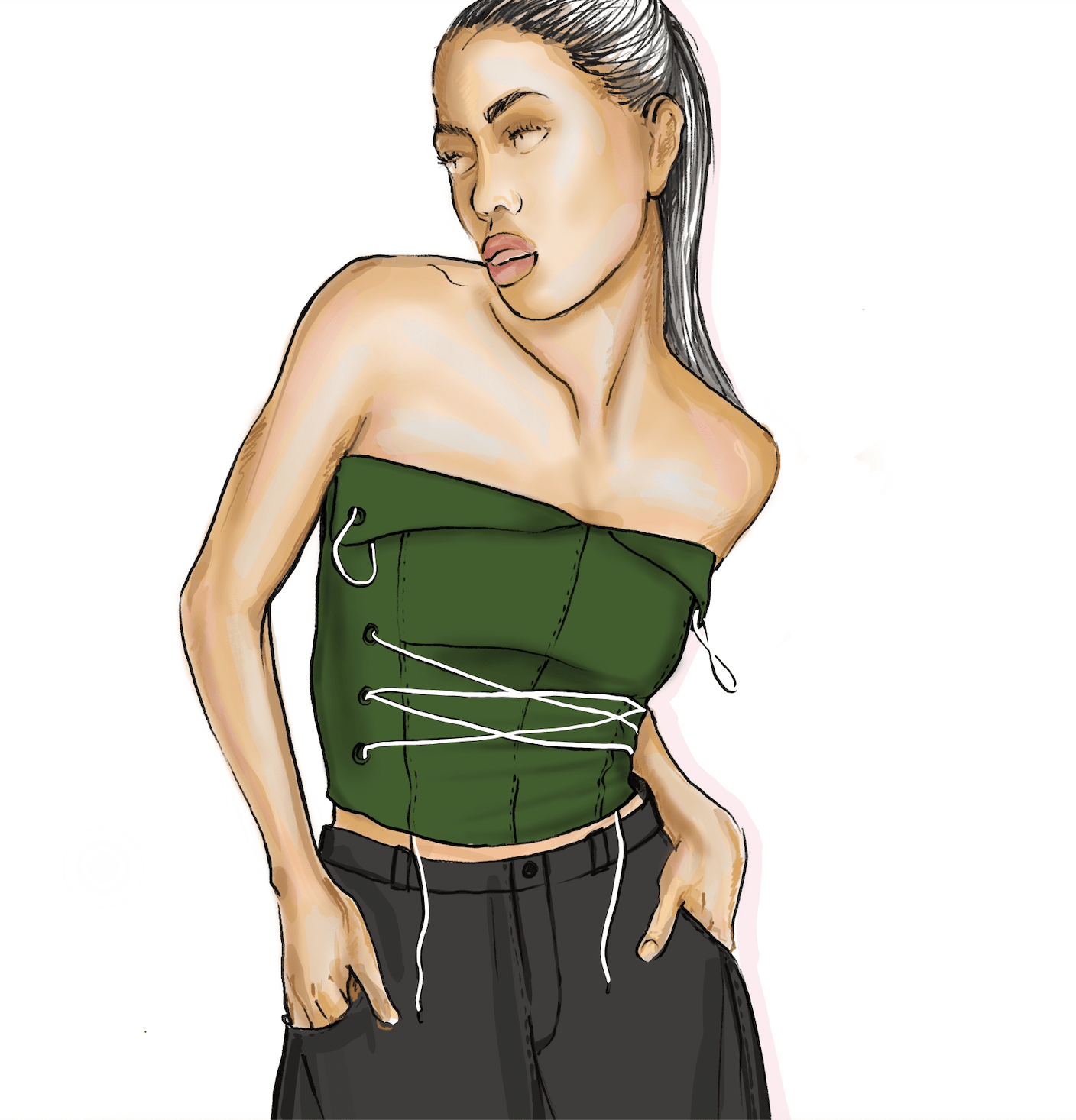 LACE UP TOP