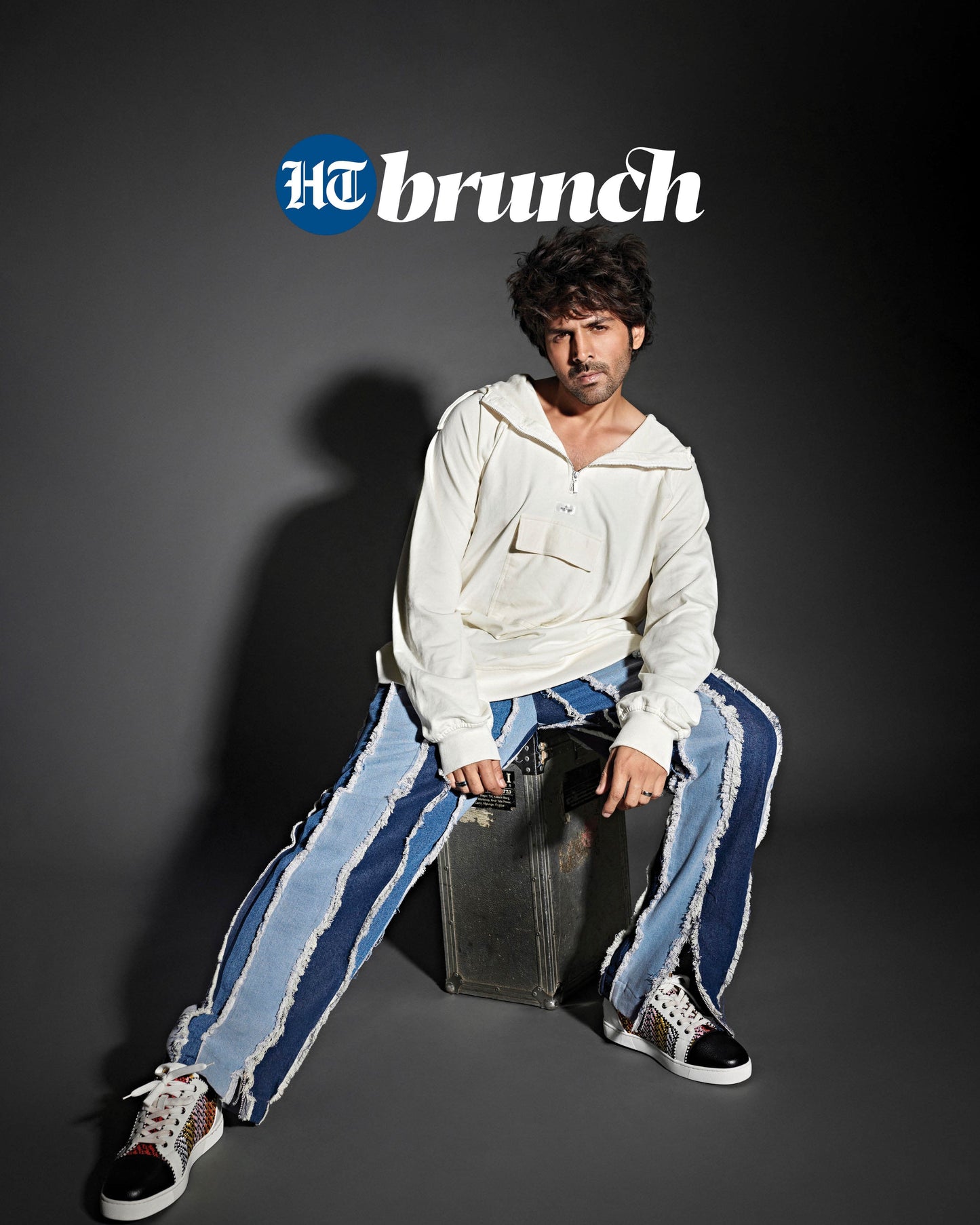 STRIP DENIM PANT BLUE