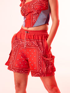 RED PASSION PLAY CORSET + LOVER SHORTS