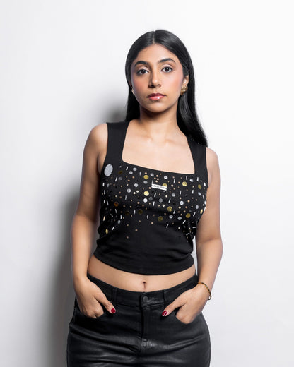 MAIN CHARACTER SEQUIN TANK