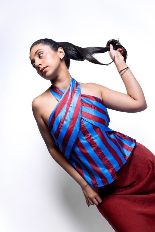 HOLIDAY STRIPE HALTER