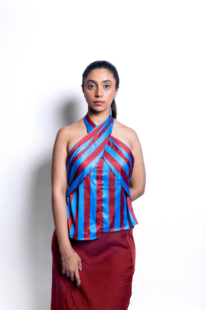 HOLIDAY STRIPE HALTER