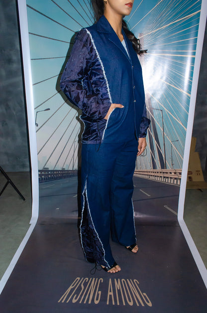 DENIM FRAY COORD SET