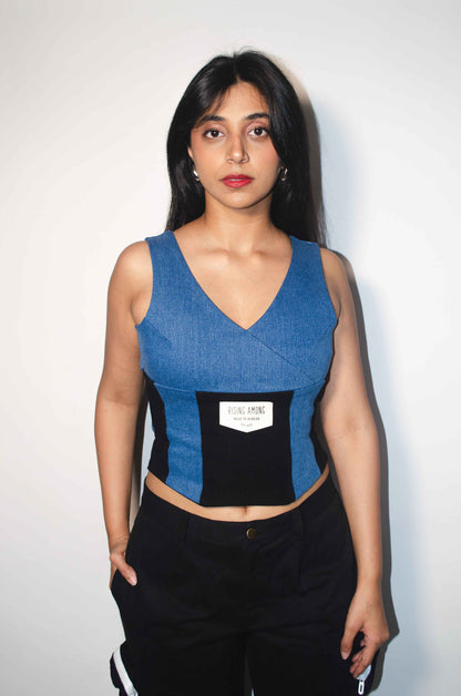 DENIM SNATCH TOP