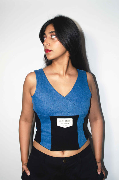 DENIM SNATCH TOP