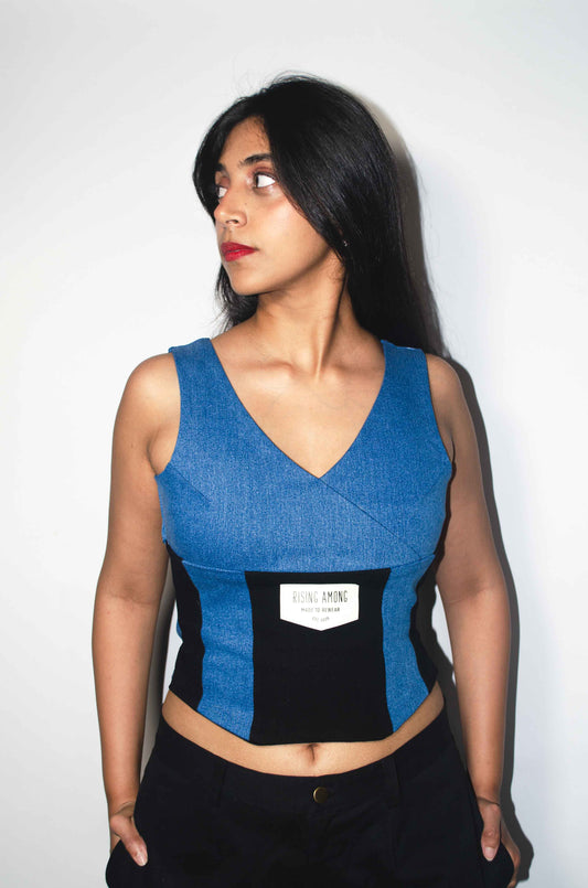 DENIM SNATCH TOP
