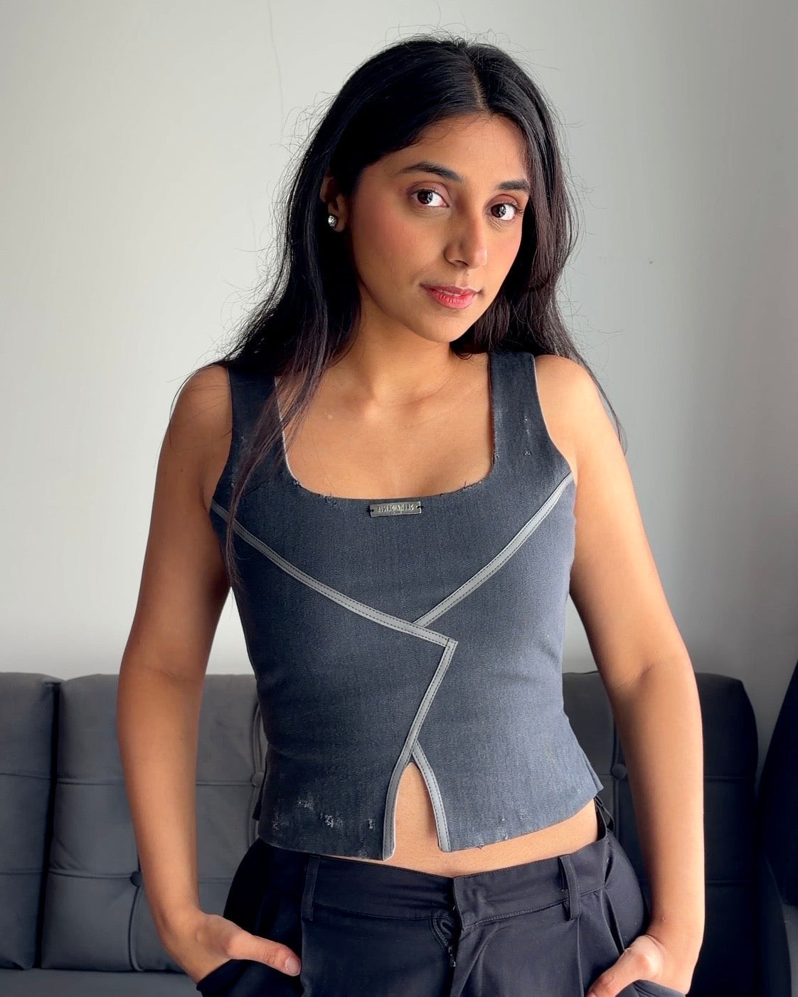 AUTO CORSET DISTRESS GREY