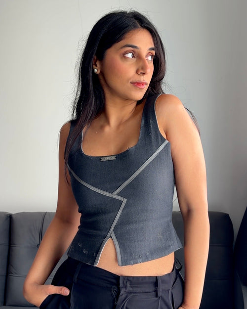AUTO CORSET DISTRESS GREY