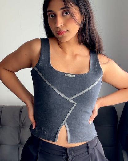 AUTO CORSET DISTRESS GREY