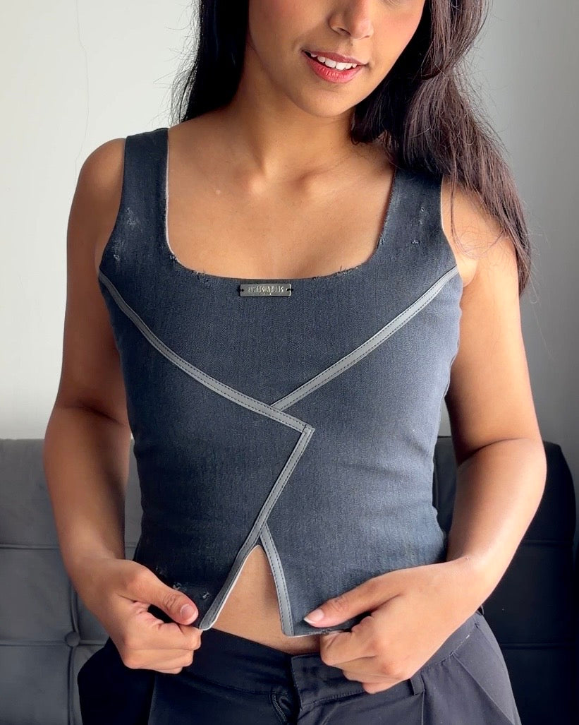 AUTO CORSET DISTRESS GREY