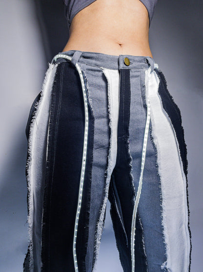 STRIP DENIM PANT CHARCOAL